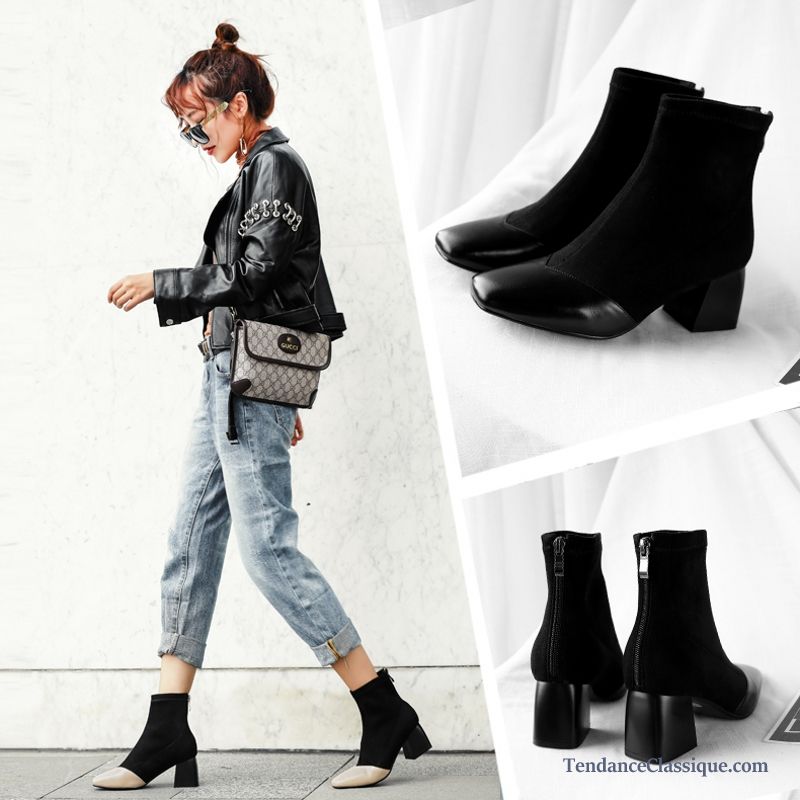 Bottines Noires Femme Pas Cher, Bottes Femme Grises En Cuir En Vente