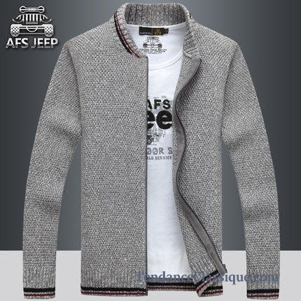 Cardigan Zippé Homme Neige, Pull Cachemire Homme Col Camionneur Soldes