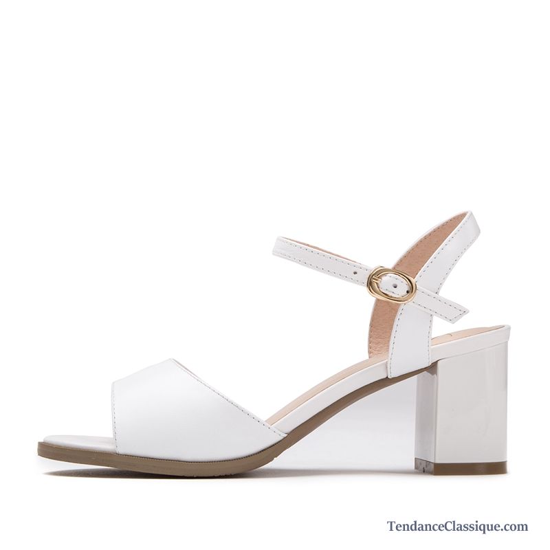 Chaussure Mode Pas Cher Sandales Saphir, Sandales Femme Blanc