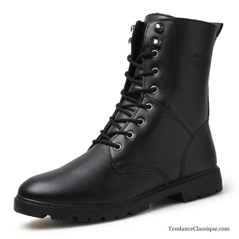 Chaussure Montante En Cuir, Bottes Cuir Homme