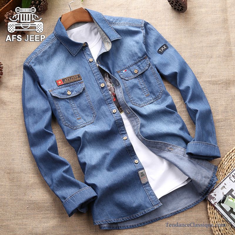 Chemise A Rayure Homme, Veste En Jean Homme Manche Courte