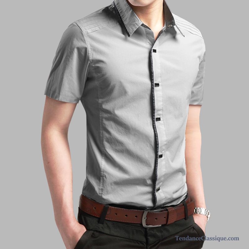 Chemise Blanche Cintrée Homme Pas Cher, Chemise Fashion Pour Homme