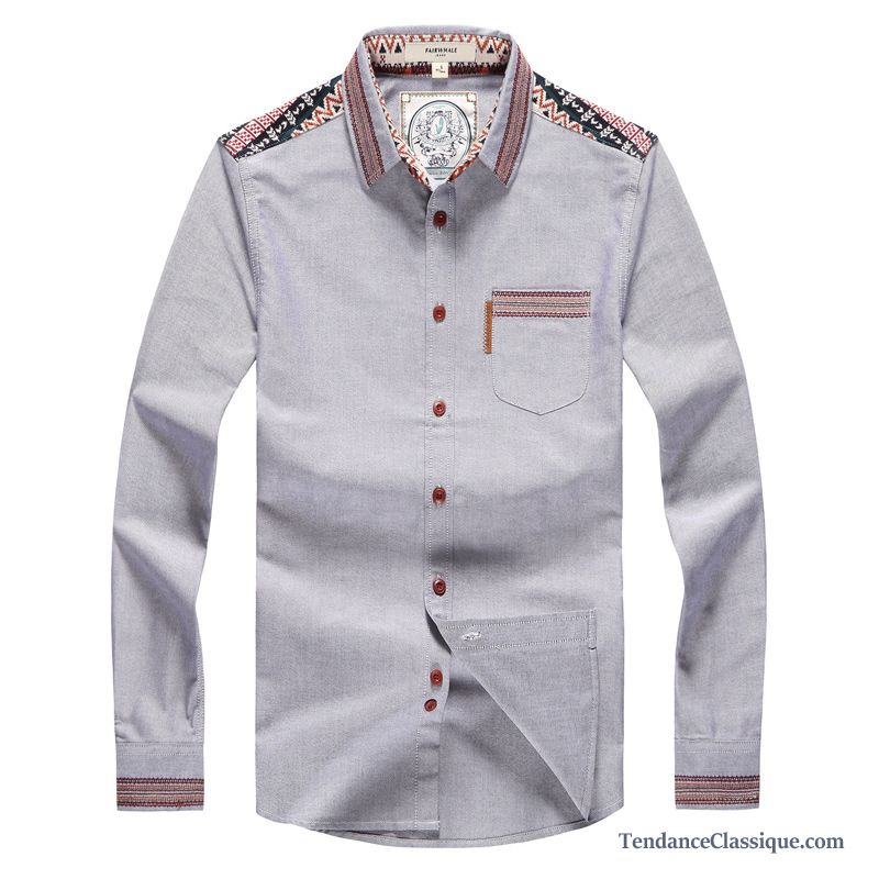 Chemise Bucheron Homme Beige, Chemise À Rayures Homme En Vente