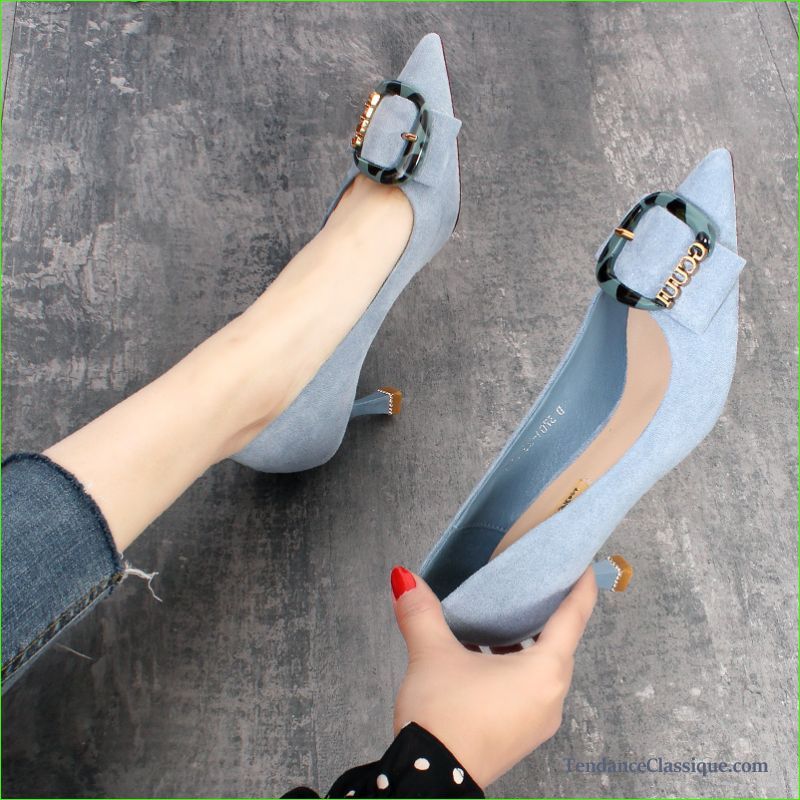 Escarpins Botte Femme Turquoise, Escarpins Femme Grande Pointure En Vente