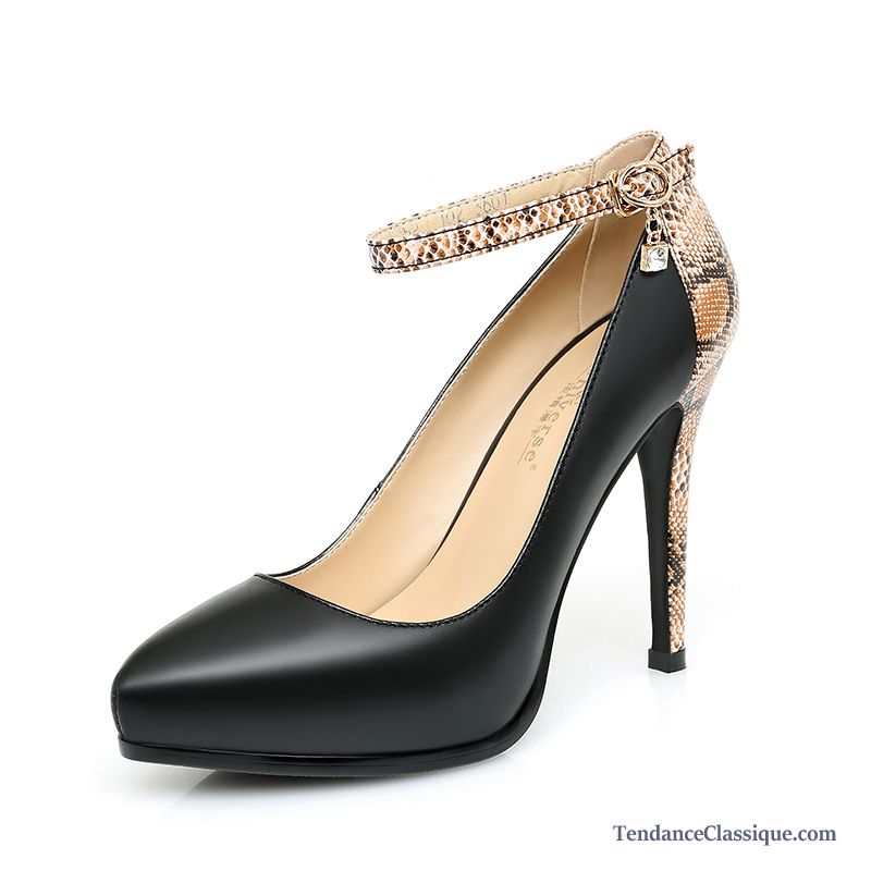 Escarpins En Cuir Tendance, Escarpins Bottillons Femme