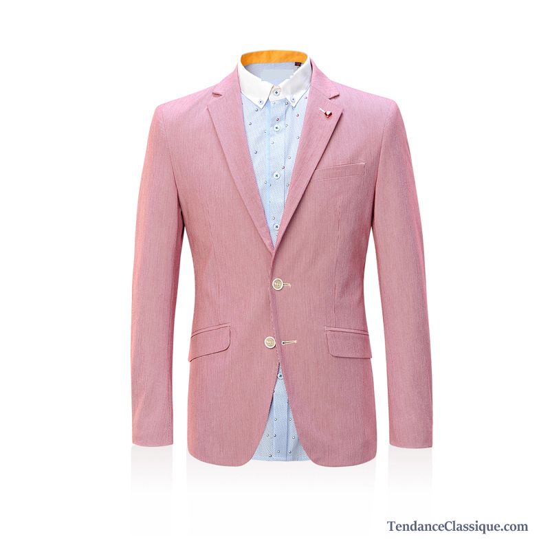 Gilet Blazer Mariage Rose, Costard Marque Blazer Homme Pas Cher