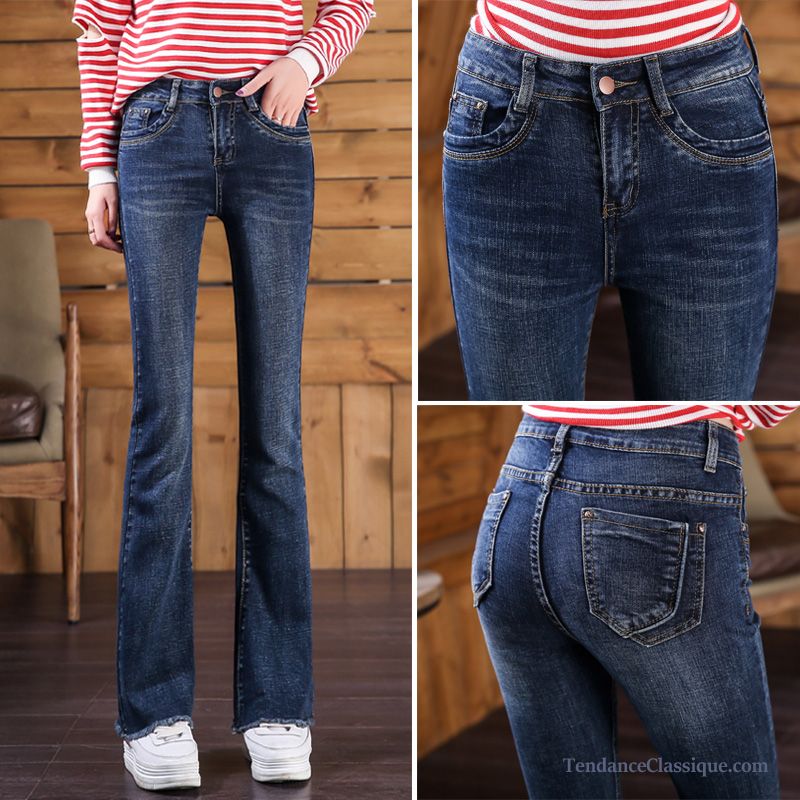 Jean Pantacourt Femme, Jeans Taille Basse Pas Cher