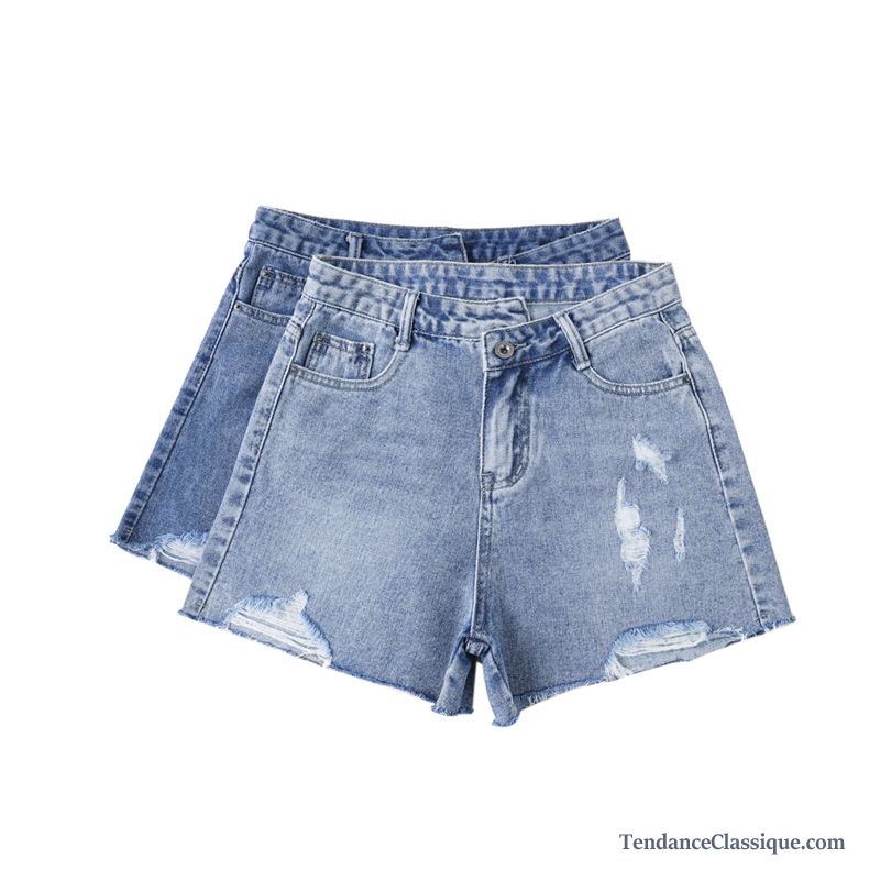 Jean Skinny Taille Haute, Shorts Pas Cher Femme De Marque