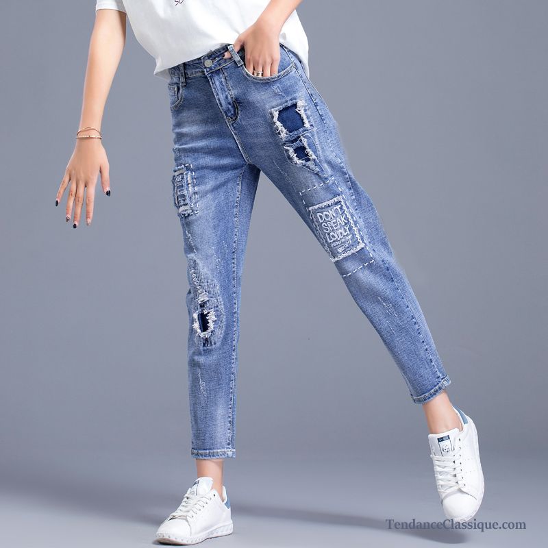 Jeans Femme Taille Haute Pas Cher Sandybrown, Jean Slim Clair Femme En Ligne