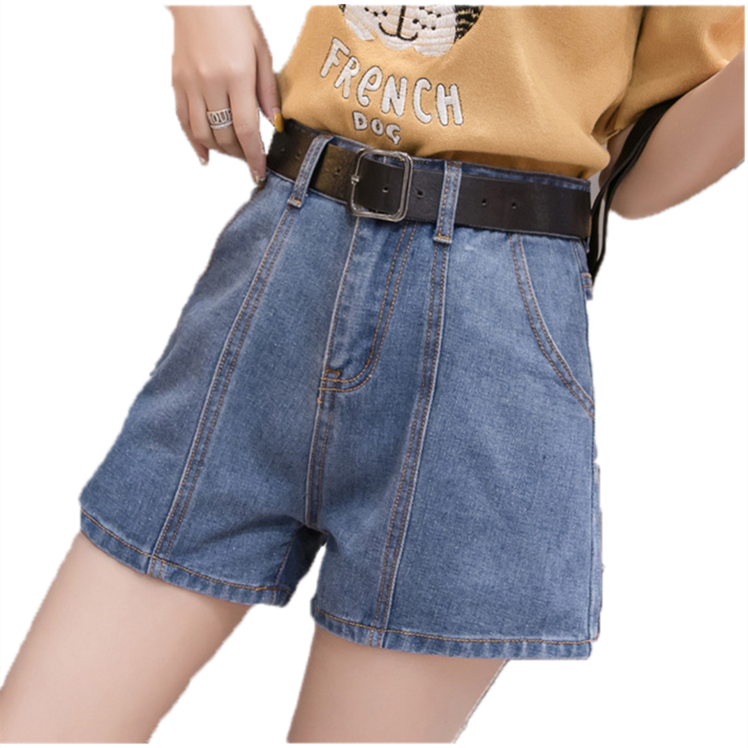 Magasin Shorts Pas Cher, Jean Taille Haute Coupe Droite Femme Soldes