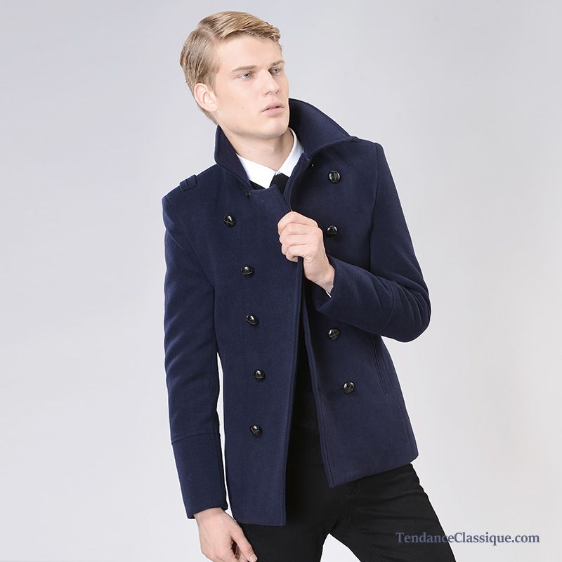 Manteau Chaude Pour Homme, Manteau Long Homme Laine Pas Cher