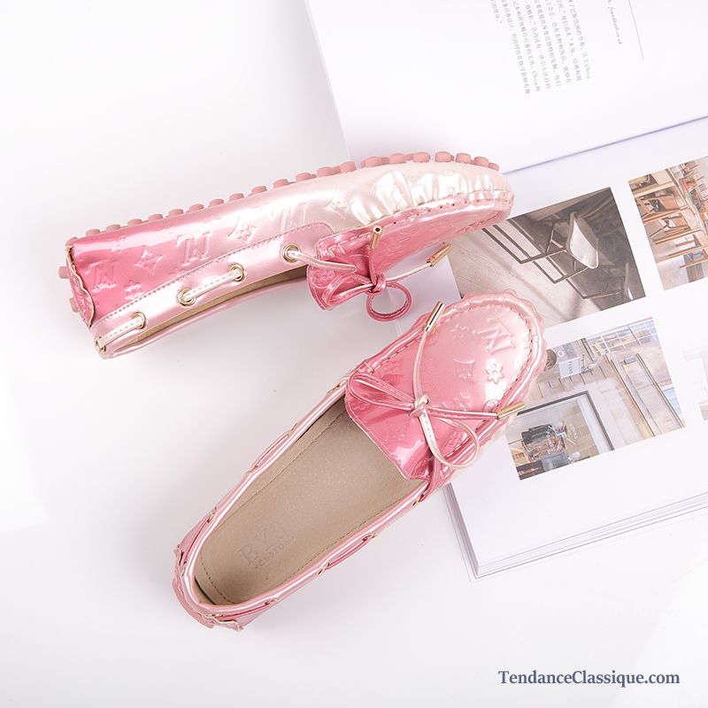 Mocassin Beige Femme Rose, Achat Mocassins Femme