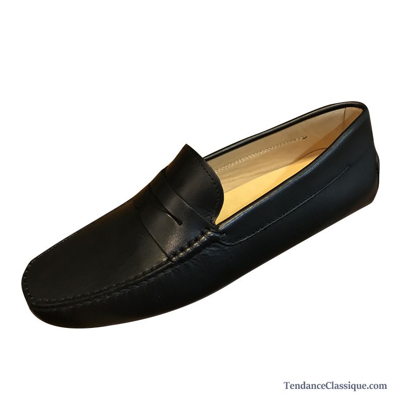 Mocassin Daim Noir Homme, Mocassin Homme Cuir Noir