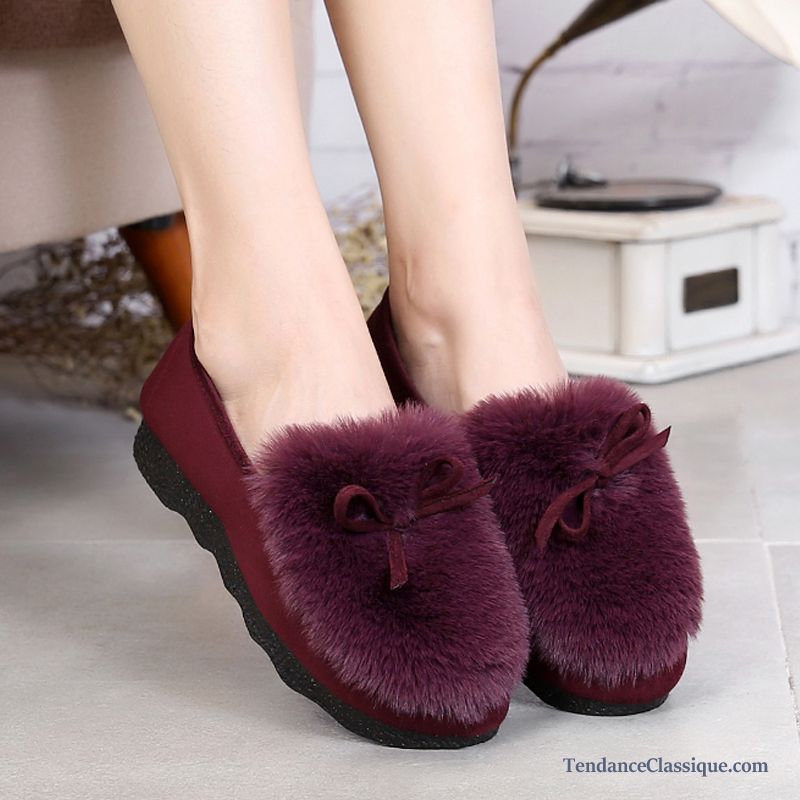 Mocassin Femme Marron Cuir, Mocassin A Picot