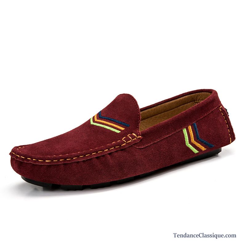 Mocassin Homme Marron Daim Neige, Mocassin Pas Cher Homme