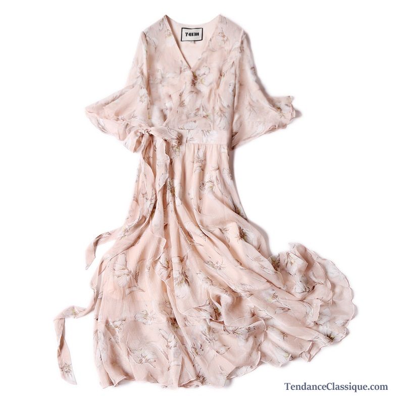 Robe Femme Fluide, Vetement Rose Femme