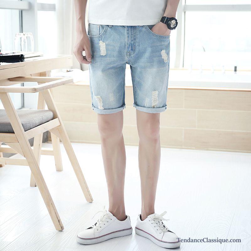 Short Homme Gris Clair Crème, Slim Short Homme Soldes