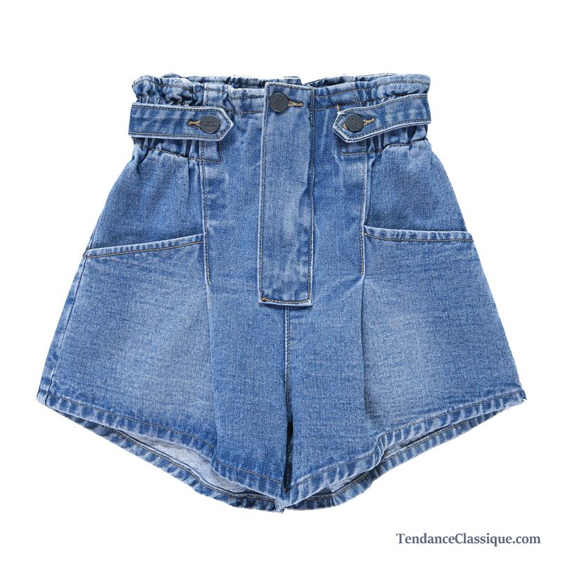 Shorts Femme Fashion, Jean Enduit Gris Femme France