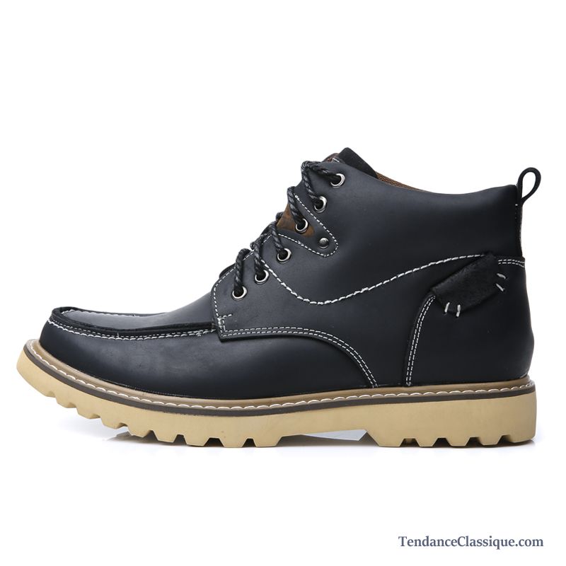 Soldes Bottines Homme, Bottes Montante Homme Noir