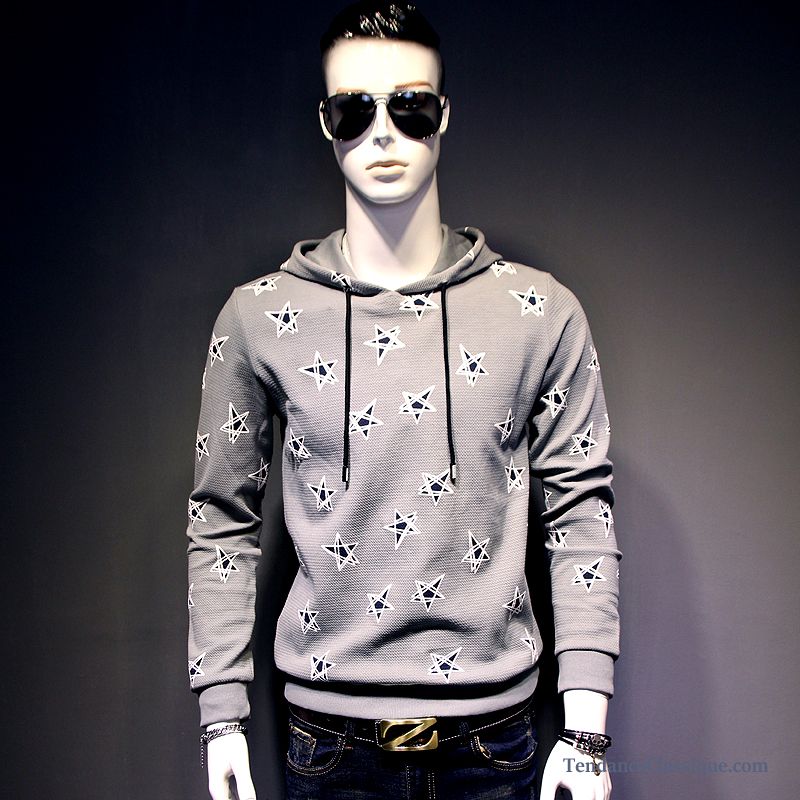 Sweat À Capuche Beige Homme, Sweat Marque Homme