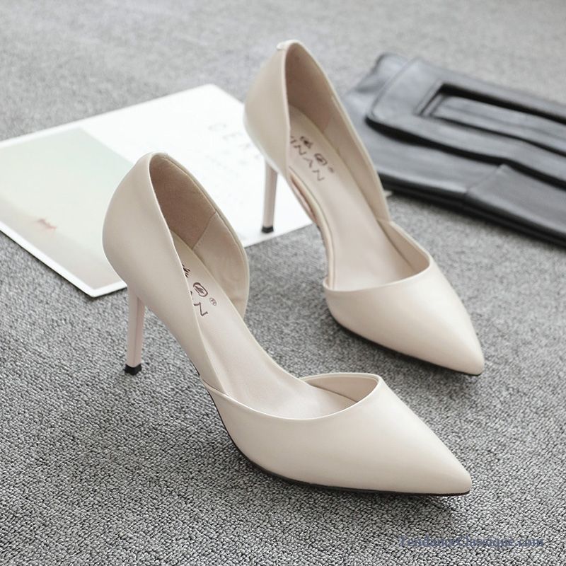 Vente En Ligne Escarpins Femme Rosybrown, Escarpin Blanc Petit Talon